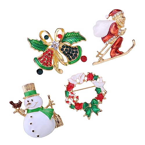 Healeved 4Stücke Weihnachtliche Broschen Teiliges Accessoire Mit Kreativem Design Brustnadel Für Damen Jeans Wiederverwendbar Healeved 4Stücke Weihnachtliche Broschen Teiliges Accessoire Mit Kreativem Design Brustnadel Für Damen Jeans Wiederverwendbar von Healeved