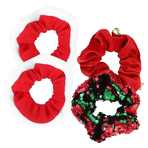 Healeved 4stücke Weihnachts-haargummis Elastische Haarbänder Mit Festlichem Design Für Und Mädchen Für Weihnachten Partys Und Besondere Anlässe von Healeved