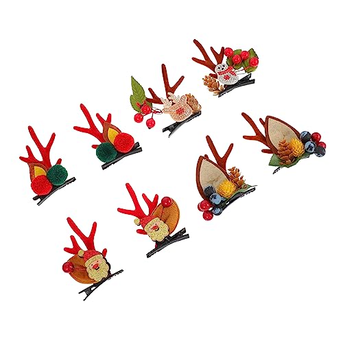 Healeved 4paare Pärchen Weihnachtsdeer Antlers Haarspangen Festliche Haaraccessoires Für Damen Und Süße Elchgeweih Clips Party Und Cosplay-zubehör von Healeved