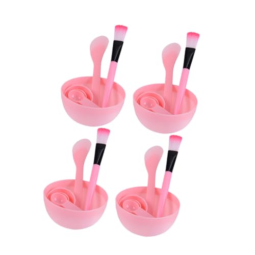 Healeved 4sätze Gesichtsmaskenschale Gesichtsmaskenpinsel Mischstab Löffel Messdeckel Maskenflasche Sprühflasche Gesichtsreinigungsschwamm Hochwertigem Kunststoff Für Diy-masken Und Gesicht von Healeved