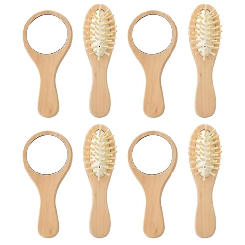 Healeved 4sätze Vintage Kosmetikspiegel Und Haarkamm Set Tragbares Elegantes Teiliges Set Für Damen Für Make-up Und Unterwegs Für Und Persönliche Pflege von Healeved