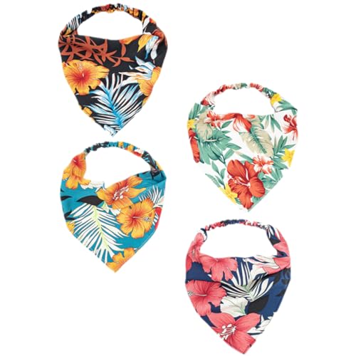 Healeved 4stücke Damen Blumen Haarbandana Elastisches Stirnband Floral Kopftuch Dreieck Schal Für Damen Mädchen Outdoor Aktivitäten von Healeved