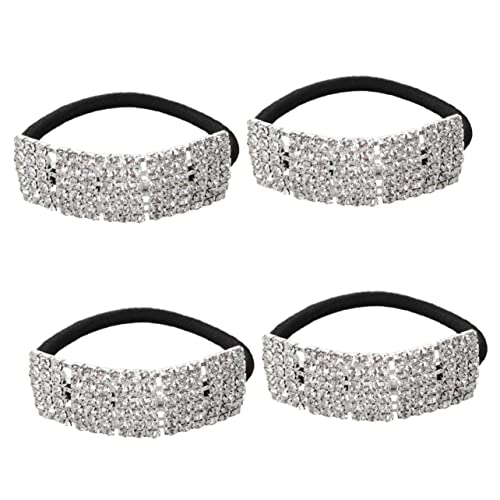 Healeved 4stücke Strassband Haare Mit Kristallen Elastisches Haarband Für Frauen Und Mädchen Strass-haarbänder Pferdeschwanzhalter Mit Strasssteinen Haarband Mit Strass von Healeved