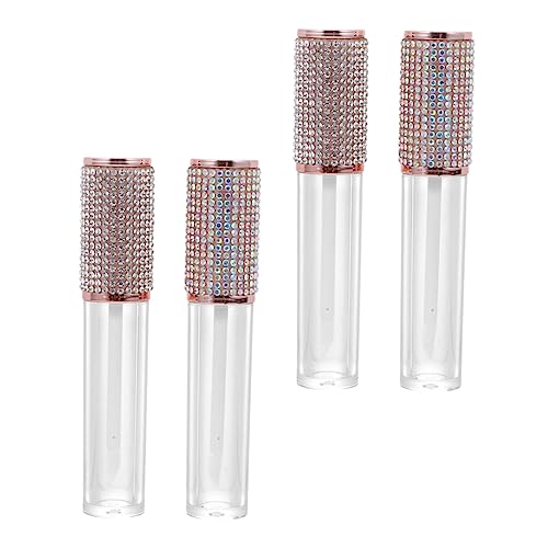 Healeved 4stücke Leere DIY Lipgloss Tuben Mit Glitzer-Patch Nachfüllbare Flaschen Für Lippenöl Und Lippenfarbe Für Reisen Und Alltag Transparent Und Kreativ Healeved 4stücke Leere DIY Lipgloss Tuben Mit Glitzer-Patch Nachfüllbare Flaschen Für Lippenöl Und Lippenfarbe Für Reisen Und Alltag Transparent Und Kreativ von Healeved