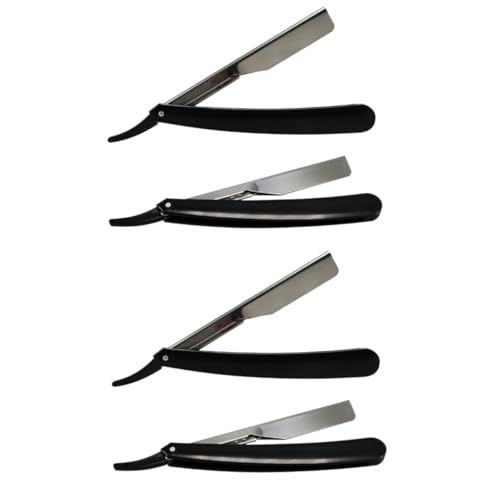Healeved 4stücke Manuelles Rasiermesser Klappbare Rasierklingen Für Für Bartpflege Und Friseure Langlebig Und Hautschonend Schwarz Healeved 4stücke Manuelles Rasiermesser Klappbare Rasierklingen Für Für Bartpflege Und Friseure Langlebig Und Hautschonend Schwarz von Healeved