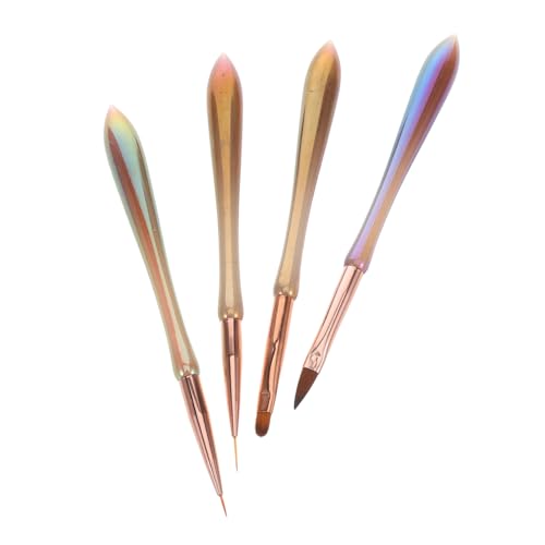 Healeved 4stücke Nagelart-stifte Diy-punktier Und Schnitzstift Streifenpinsel Gel-nagellack-malpinsel Präzisions-zeichenpinsel Für Dünne Details Nageldekorationswerkzeug von Healeved