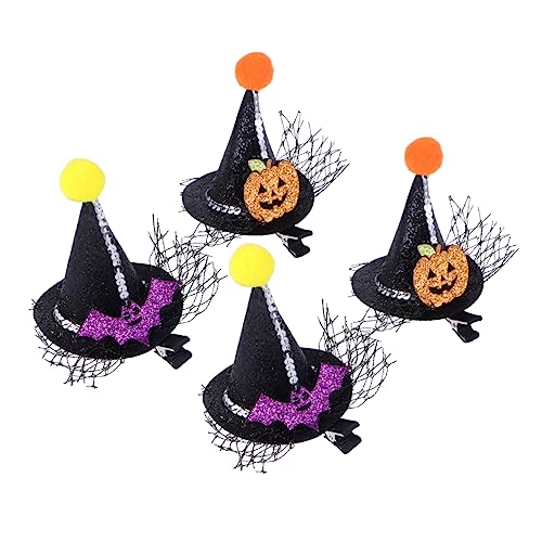 Healeved 4stücke Spitzhut-haarspangen Modische Haarnadel Druckknopf-clips Halloween-haarnadel Haarspangen Für Teenager Und Damen Haaraccessoires Mit Cartoon-federelementen Für Shopping von Healeved