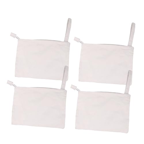 Healeved 4stücke Tragbare Canvas Kosmetiktasche Mit Reißverschluss Organizer Für Make-up Und Schönheit Für Schule Und Outdoor-aktivitäten Langlebig Und Leicht Weiß von Healeved