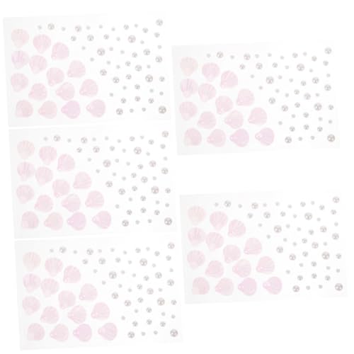 Healeved 5blätter Selbstklebende Gesichtsglitzersteine Funkelnde Körper Und Gesichtsschmuckaufkleber Für Festivals Kreative Make-up-dekoration Mit Perlen Und Strass Für Einzigartige von Healeved