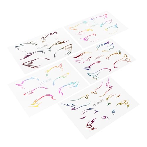 Healeved 5blätter Schmetterlings-augen-make-up-aufkleber Temporäre Eyeliner-aufkleber Für Und Alltagseinsatz von Healeved