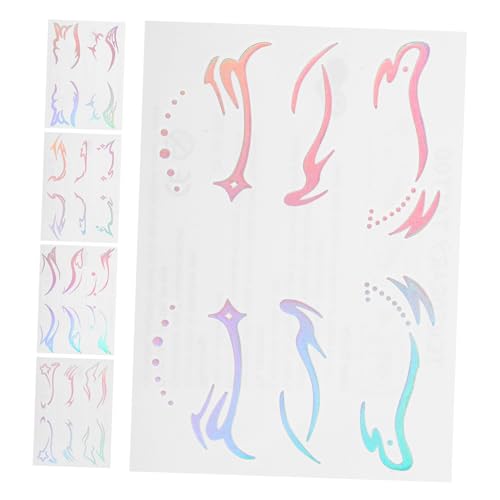 Healeved 5blätter Holographische Augen-make-up Aufkleber Selbstklebende Temporäre Tattoos Für Und Mädchen Für Halloween Cosplay Und Mottopartys von Healeved