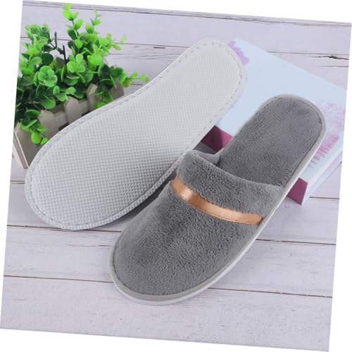 Healeved 5 Paare Faltbare Leichte Gästepantoffeln aus Weichem Korallenfleece Atmungsaktiv und Rutschfest Kompakte Hausschuhe für Damen und Herren für Reisen Hotel Spa und Zuhause von Healeved