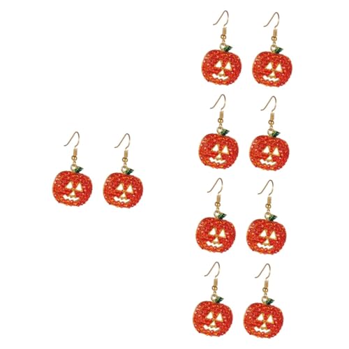 Healeved 5 Paare Halloween Kürbis Ohrhänger mit Strass Lustige Pumpkin Drop Earrings für Damen und Mädchen Leicht und Komfortabel für Party Festtage und Kostümzubehör Healeved 5 Paare Halloween Kürbis Ohrhänger mit Strass Lustige Pumpkin Drop Earrings für Damen und Mädchen Leicht und Komfortabel für Party Festtage und Kostümzubehör von Healeved