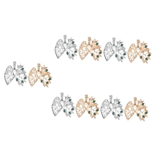 Healeved 5 Sätze Anatomische Herz Broschen Kreative Kleidung Anstecknadeln Im Blattdesign Für Mode Dekoration Taschen Schals Robustes Metallmaterial 2 Stück * 5 von Healeved