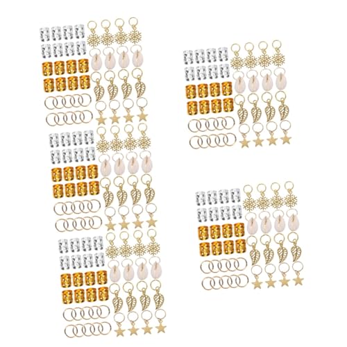 Healeved 5 Sätze Einzigartiges Design Haarknoten Damen Zopfschmuck Zopfringe Haarmanschetten Modisch 80 Stück * 5 von Healeved