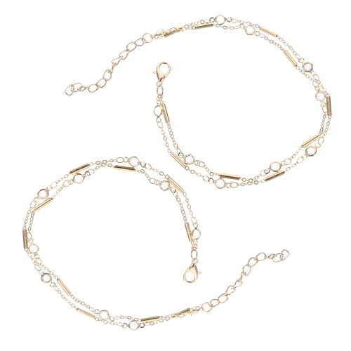 Healeved 5 Sätze Fußkettchen Aus Metall Fußkettchenschmuck Für Damen Fußkettchenarmbänder Für Damen Fußkettchen Für Damen Elegante Fußkettchen Verstellbare Fußkette 2 Stück * 5 von Healeved