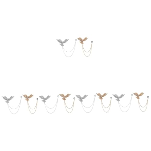 Healeved 5 Sätze Rhinestone Brosche Anstecknadel Mit Kette Vintage Alter Pin Für Anzug Hemd Mantel Für Besondere Anlässe Formelle Veranstaltungen 2 Stücke * 5 von Healeved