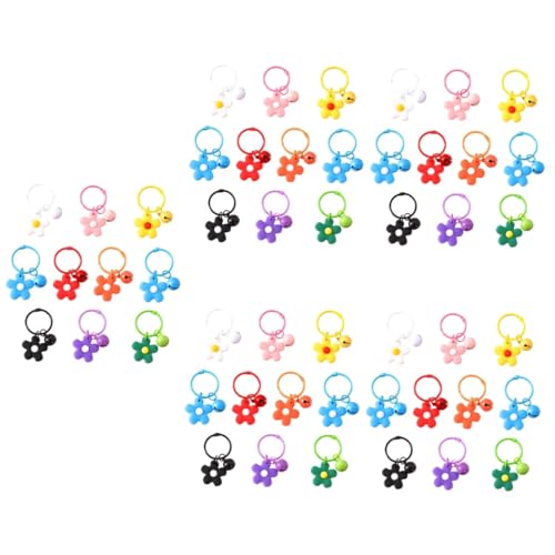 Healeved 5 Sätze Schlüsselanhänger Mit Glocke Teiliges Handtaschen Charm Anhänger Für Damen Flexible Materialien Farbenfrohe Designs Für Freundinnen Besondere Anlässe 10 Stück * 5 von Healeved