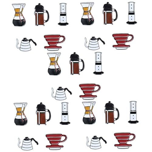 Healeved 5 Sätze Teiliges Kaffeekanne Broschen Kreative Emaille Pins Für Kleidung Rucksäcke Und Hüte Cartoon Kaffee Design Accessoires Für Studenten Und Kaffeeliebhaber 5 Stück * 5 von Healeved