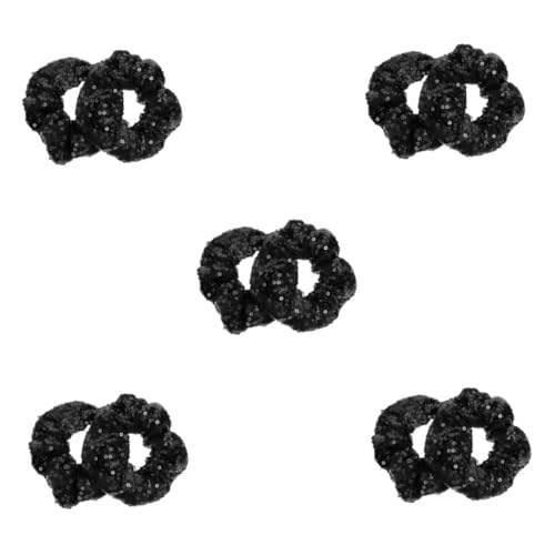 Healeved 10stücke Weihnachts-haargummis Mit Bunten Pailletten Elastische Haargummis Zum Waschen Des Gesichts Kreative Haaraccessoires Für Mädchen Und Frauen Für Partys Und Festliche von Healeved