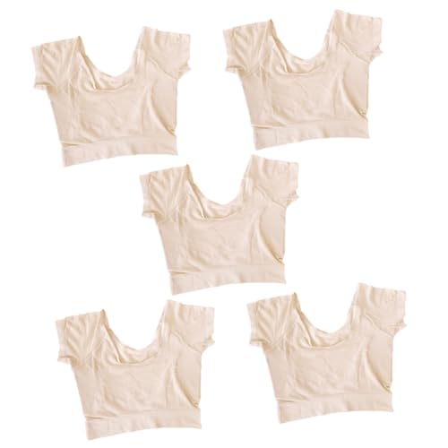 Healeved 5 Stk Schweißpolster-Unterwäsche Achsel-Schweiß-Pad Frauen Leibchen Achselweste underarm sweat pad unterarm schweiß pads Achselschweißpolsterschild Dame Unterarmweste Modal von Healeved
