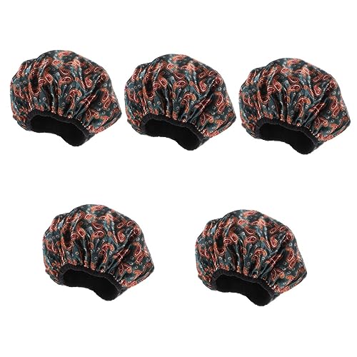 Healeved 5 Stück Duschhaube Bandanas Für Damen Vorgebundener Schal Für Damen Damenhüte Duschhaube Haarhaube Nacht-Satinhaube Haarhaube Erwachsene Duschhut Dekorative Duschhüte von Healeved