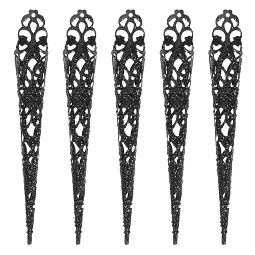 Healeved 5 Stück Fingerspitzen Nagelkrallen Schmuck Nagelschutz Halloween Cosplay Fingerkrallen von Healeved