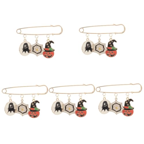 Healeved 5 Stück Halloween Brosche Pin für Männer und Frauen Kreative Anstecknadel im Einzigartigen Design für Festlichkeiten Partys Stilvolles Accessoire von Healeved