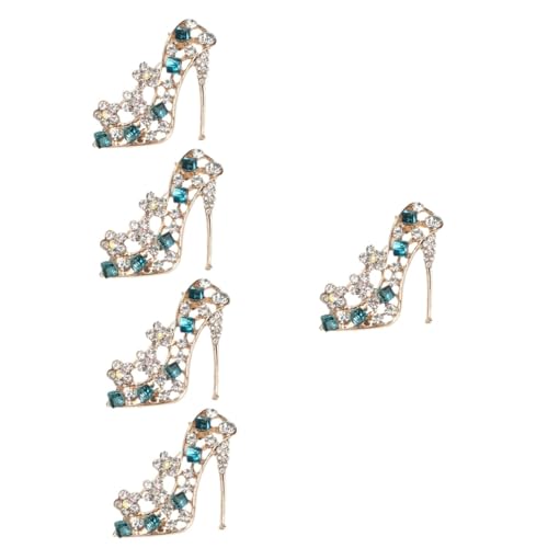 Healeved 5 Stück Hochwertige Bling Brosche für Frauen Hochzeitsbrosche Form Eines High Heels Accessoire für Besondere Anlässe Mode Outfits Langlebig von Healeved