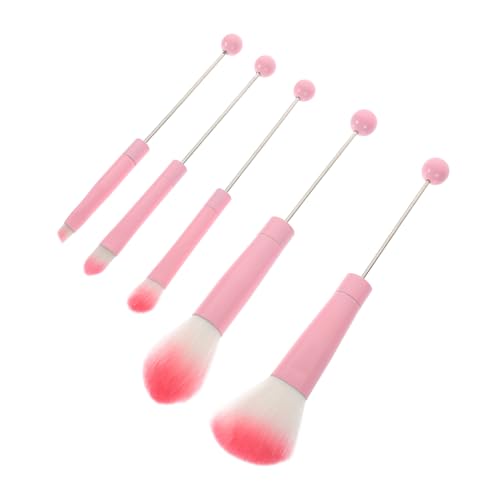 Healeved 5 Stk Make-up-Pinsel mit Metallgriff Perlenpinsel-Set Concealer Pinsel Lidschatten Pinsel kosmetikpinsel Make-up-Pinsel für Mädchen Makeup Bürsten Markieren Augenbrauenbürste Suite von Healeved