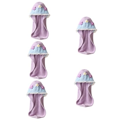 Healeved 5 Stück Modischer Haarturban Handtuch Haartrocknungshut Für Frauen Schnelle Absorption Bequemes Elastisches Band von Healeved