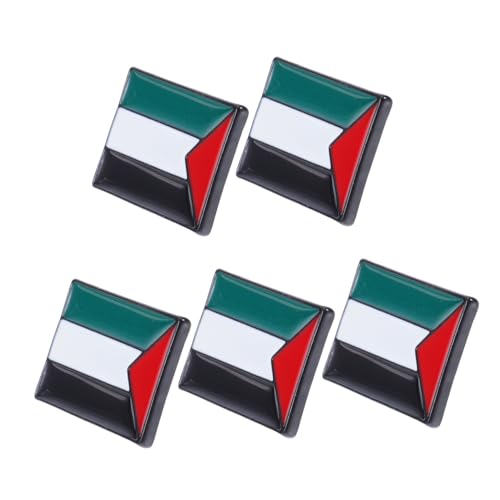 Healeved 5 Stück Palästina Flaggen Broschen Set Teilig Kompakte Metall Anstecknadeln Palestine Pin Ornamente für Kleidung Rucksäcke und Accessoires Vielseitiger Schmuck für Verschiedene von Healeved