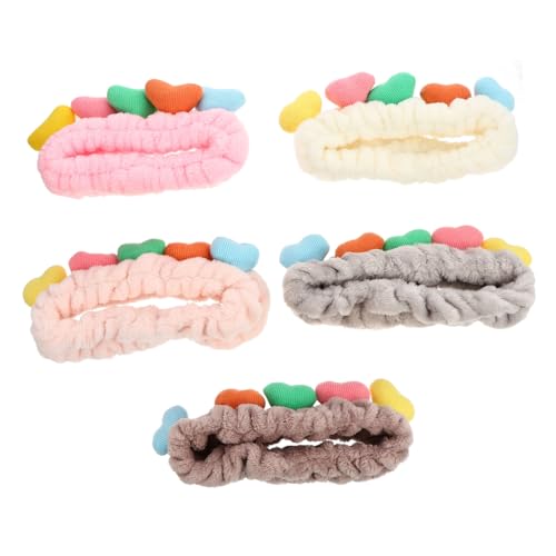 Healeved 5stücke Mädchen Stirnband Stirnband Haarschmuck Makeup Haarband Gesichtswasch Elastische Für Spa Kosmetik Yoga Laufen von Healeved