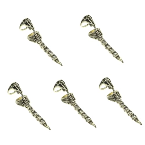 Healeved 5 Stück Punk Ring Skorpionring für Herren Verstellbarer Beweglicher Ring aus Gothic Schmuck für Halloween und Geburtstagsgeschenke Cooles Accessoire für Partys von Healeved