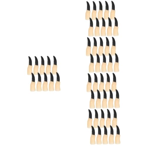 Healeved 5stücke Halloween Künstliche Fingernägel Für Hexen Teiliges Praktische Fingerabdeckungen Für Cosplay Kostümiertes Zubehör Für Halloween-feiern Gruseliges Design Für von Healeved