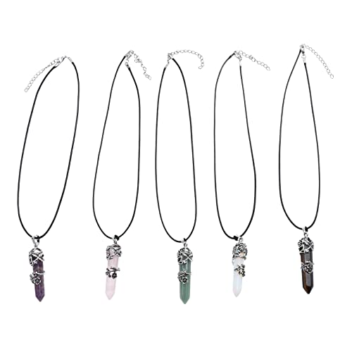 Healeved 5stücke Naturstein Halskette Pullover Kette Kleidung Accessoire Schlüsselbein Kette Stein Schlüsselbein Frauen von Healeved
