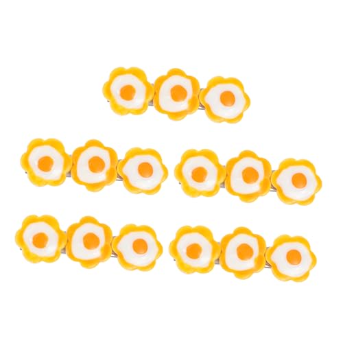 Healeved 5 Stück Teiliges Haarclip Cartoon Spiegelei Design Haarnadeln Süßer Haarschmuck für Kleinkinder und Mädchen Alltag und Festliche Anlässe Geeignet von Healeved