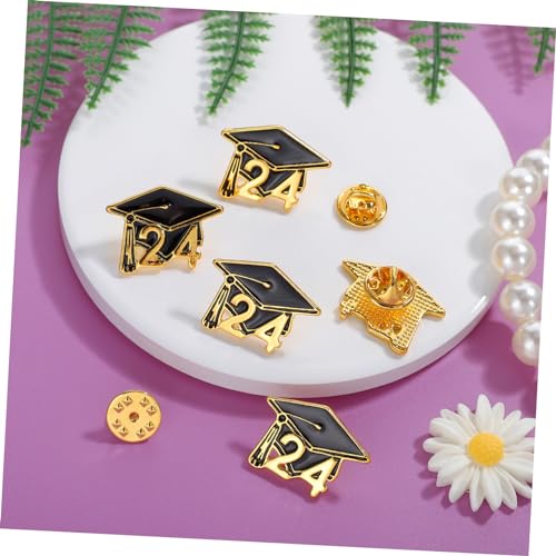Healeved 5 Stück Teiliges Metallbroschen Doktorhut Abschlussmütze Anstecknadeln für Anzug Uniform Langlebige Kleidungsschmuck für Männer und Frauen von Healeved