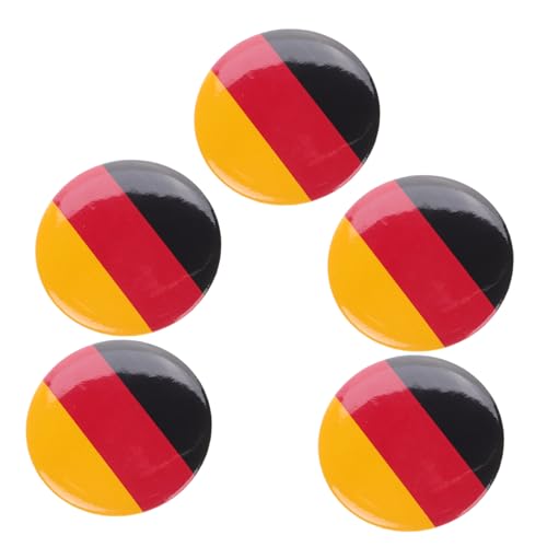 Healeved 5 Stück Teiliges Nationalflaggen Broschen aus Zinklegierung Dekorative Anstecknadeln für Kleidung Vielseitige Flaggenpins für Kleid Jacke Party und Alltag Modische Deutschland von Healeved