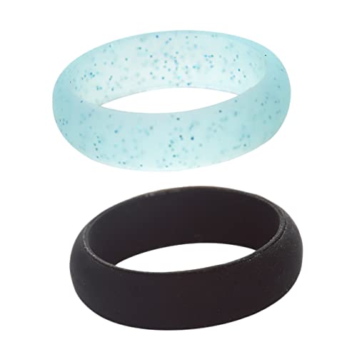 Healeved 5 Stück Teiliges Set Silikon Fingerringe für Damen Herren Farbenfrohe Designs Besondere Anlässe Langlebig Hautfreundlich Zufällige Farbe von Healeved