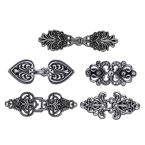 Healeved 5 Stück Teiliges Vintage Strickjacken Clips Retro Cardigan Broschen für Damen Schal Clips zur Kleidung Dekoration Hochwertige und Robuste für Formelle und Freizeit Anlässe von Healeved
