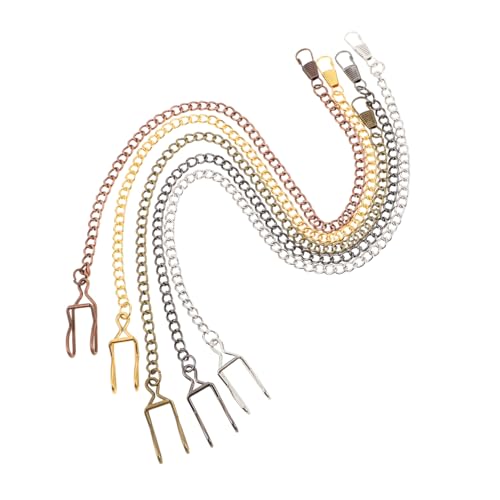 Healeved 5 Stück Teiliges Vintage Uhrenketten aus Metall Vielseitige Taschen Jeanskette für Herren Robustes Ersatz-Accessoire für Taschenuhren Einfach Anzubringen Stilvoll für Alltag und von Healeved