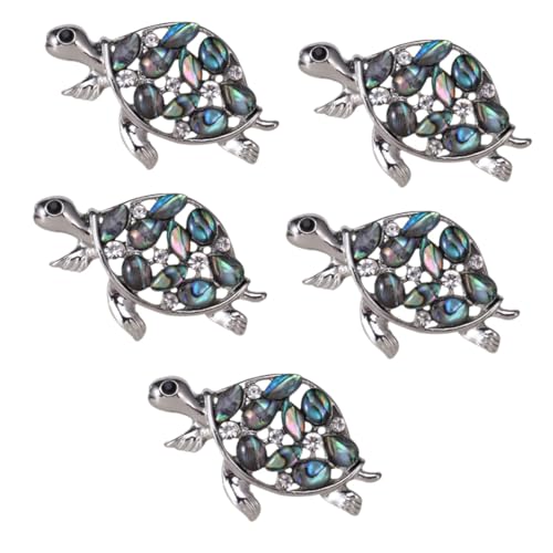 Healeved 5 Stück Turtle Brosche für Damen Eleganter Anstecker im Schildkröten Design für Schals Kleidung Taschen Zeitloses Accessoire Hochwertigem von Healeved