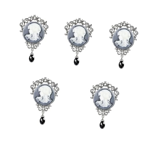 Healeved 5 Stück Vintage Brosche Für Damen Hut Schal Boutonniere Vintage Schmuck Viktorianischer Schmuck Für Damen Modische Corsage Broschen Kragennadel Königin Dekorationen von Healeved