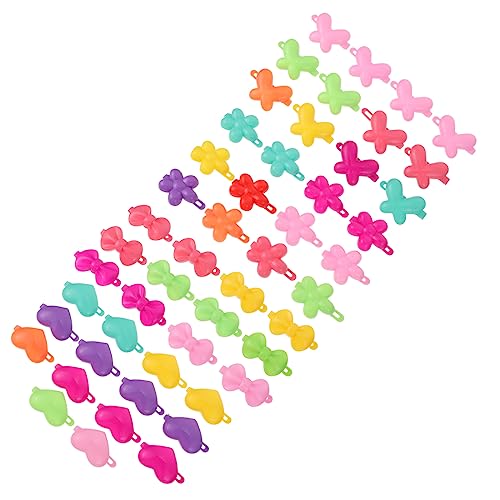 Healeved 50 Stück Bunte Haarnadeln Aus Kunststoff Cartoon Haarschnallen Für Mädchen Herz Pflaumenblüte Schleife Haarzubehör Für Freizeit Und Partys von Healeved