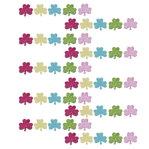 Healeved 50stücke Kleeblatt Patches Für Deko Glitzernde Stoffapplikationen Für Bastelbedarf Kleidung Und Haarschmuck Für Patrick Day Und von Healeved