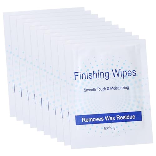 Healeved 50 Stück Wachsentferner Reinigungstücher für Frauen Sanfte Formel Hautfreundlich zur Entfernung von Wachsresten Haarentfernung Praktische Einzeltücher für Hauttypen von Healeved