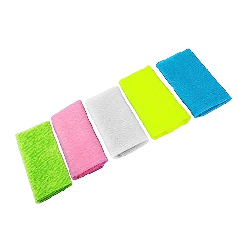 Healeved 5stücke Badehandtuch Rückenbadetuch Langes Peelingtuch Aus Nylon Für Dusche Massiert Die Haut Reinigt Und Poliert Sanft Entfernt Abgestorbene Hautzellen von Healeved