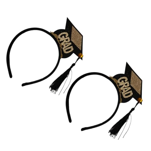 Healeved 5 Stücke Graduation Cap Stirnband Haarschmuck Stilvolle Grad Hut Befestigung Für Doktoranden-hut Design Schwarz Farbe von Healeved