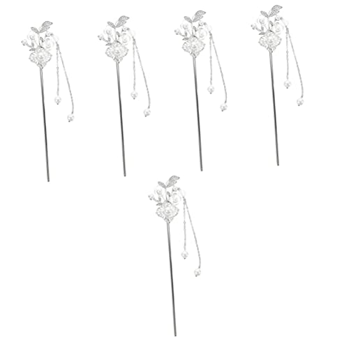 Healeved 5stücke Tassel Hair Stick Mit Blumen-dekoration Für Vintage Haarnadel Für Hochsteckfrisuren Haaraccessoires Für Mädchen Langlebig Und Einfach Zu Bedienen von Healeved